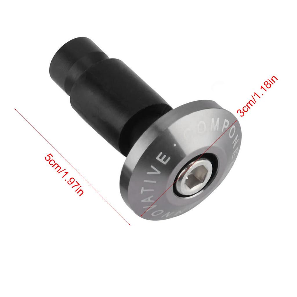 Elerose 22mm 7/8inch Motorcycle Bar End Plug, Universal Handlebar Plug End Slider Plug Cap for Racing ATV Off-Road (Titanium)