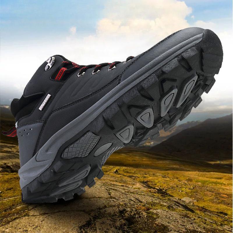 Men's Hiking Boots Waterproof Outdoor Sports Shoes Leather Sneakers Male Plus Size 39-46