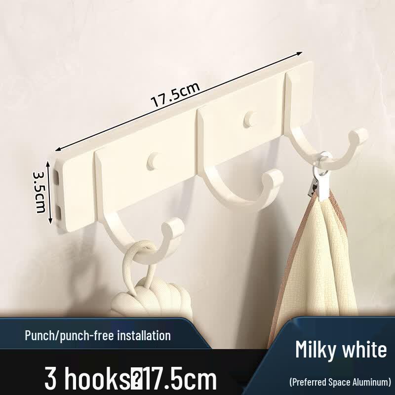 No-Drill Over-Door Hook Rack 5 Pack