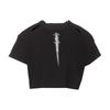 Y-3 Logo Print Crew Neck Short Sleeve T-Shirt Women Tops Black IR7096