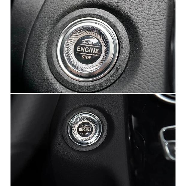 Car Engine Start Stop Button Frame Circle For Mercedes Benz W205 W253 W447 W156 W222 W176 W117 Auto Dashboard Trim Ring Bezel