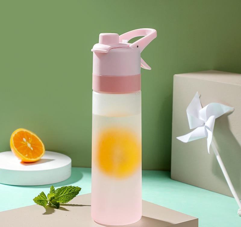 Students' Portable Sports Plastic Water Bottles, Creative Spray Summer Military Training Handy Water Cups