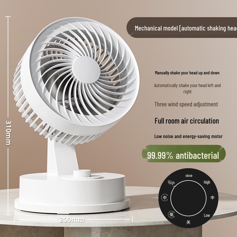 Silent Desktop Electric Fan: Compact Wind Turbine for Home & Office Air Circulation