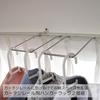Double Curtain Rail Parts, Set of 2 Hanger Racks, Indoor Clothes Drying Rack, Laundry Hanger, Hanger Storage, Laundry Rack, 18-8 Stainless Steel, Made