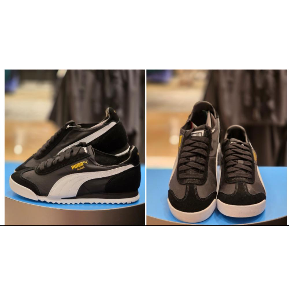 Puma Кроссовки Roma OG Nylon Черно-белые 362408-01 – Унисекс Ретро Уличные Кроссовки 36