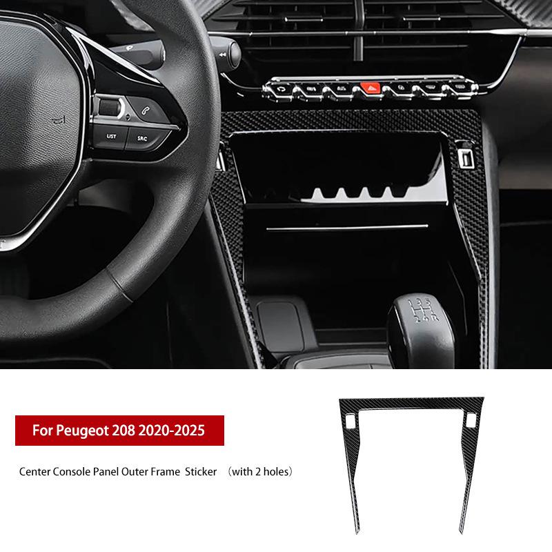 Peugeot 208 Interior Real Carbon Fiber Epoxy Resin Modification Kit Sticker