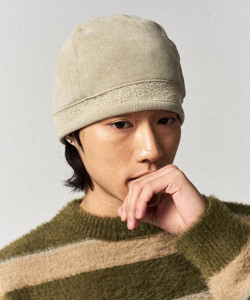 SLOWACID Fleece Bush Beanie [Olive Beige]