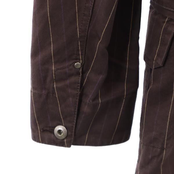 Paul Smith JEANS Gestreifte maßgeschneiderte Jacke L Braun Herren Gebraucht