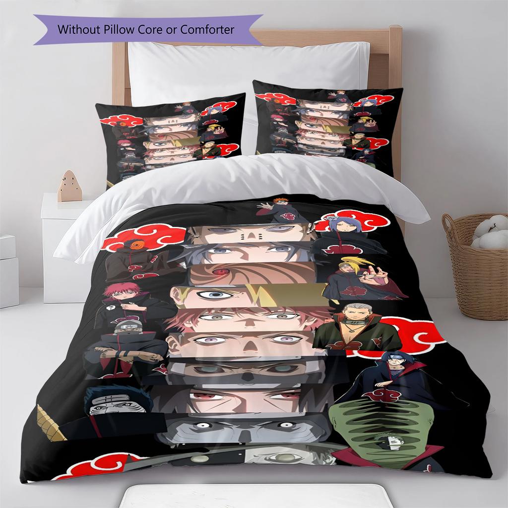 Cartoon Pattern Bedding Quilt Set Quilt Cover Pillowcase Home Decoration Birthday Gift (1 * duvet cover + 2 * pillowcase, without core)
