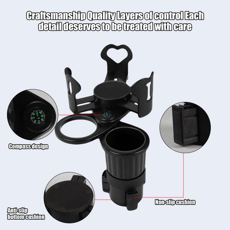 Auto Becherhalter Erweiterung Becherhalter Adapter Autozubehör 360 Grad Drehungsadapter Mit Verstellbarer Basis Aufbewahrungsorganisator