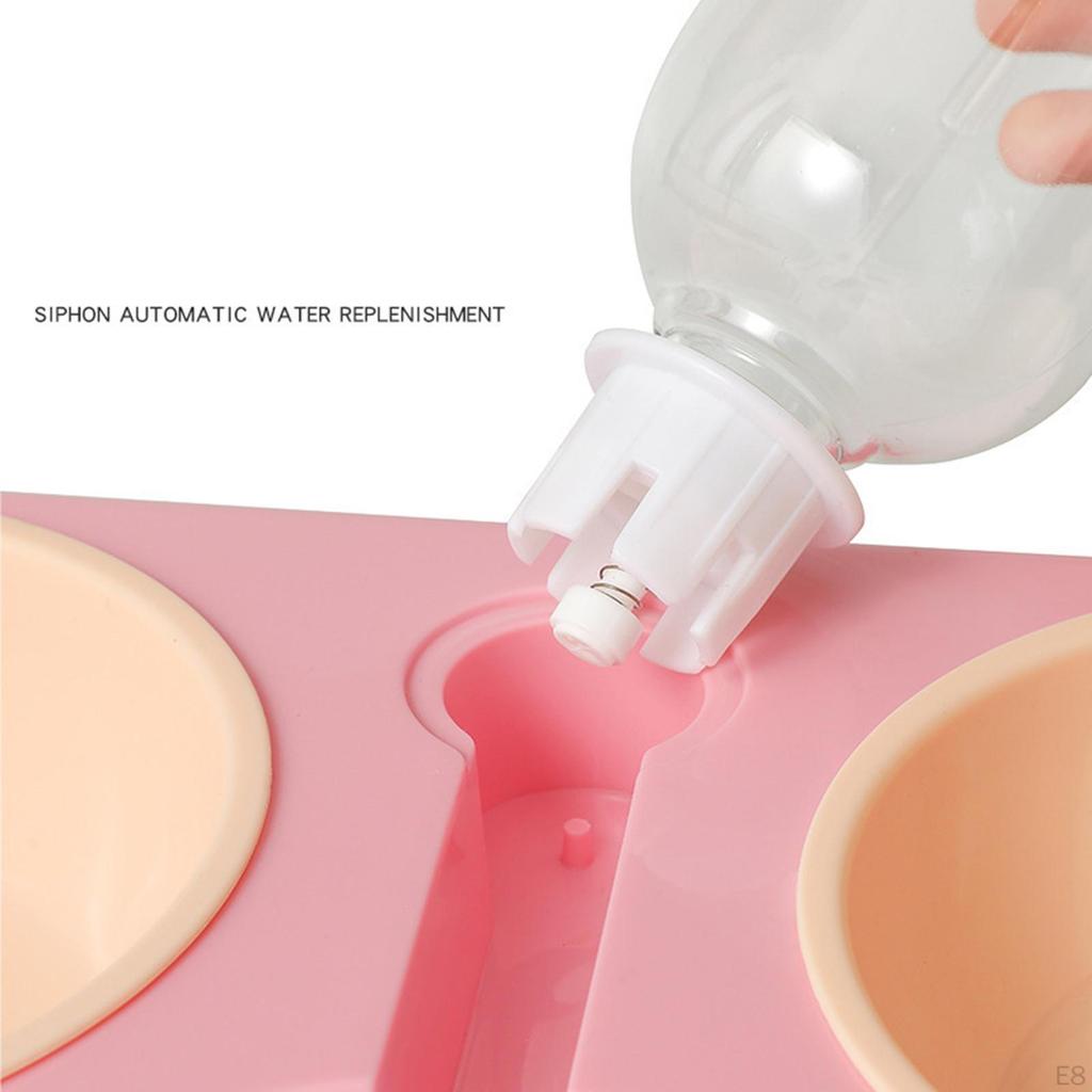 cat and dog Automatic Gravity Waterer Big Capacity with Detachable Double Bowls for Travel