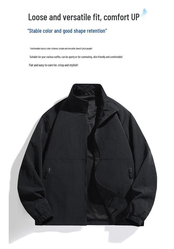 2502 Men's Cross-Border Jacket: Spring/Autumn Plus Cotton, Large Size, Casual Outdoor Sports Style
