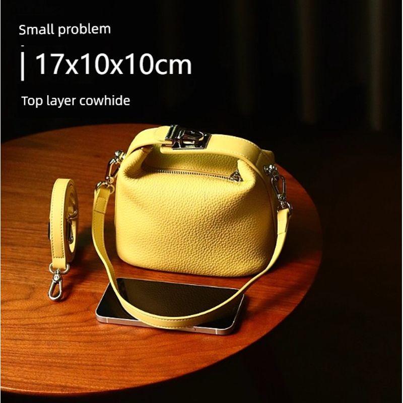 [Clearance Special Offer] First Layer Cowhide Women Bag Genuine Leather Bag Skeleton-Skin