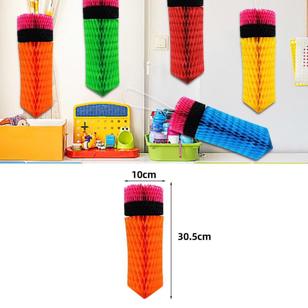 Paper Shape Honeycomb Pencil Pendant Classroom And Activity Props Decoration