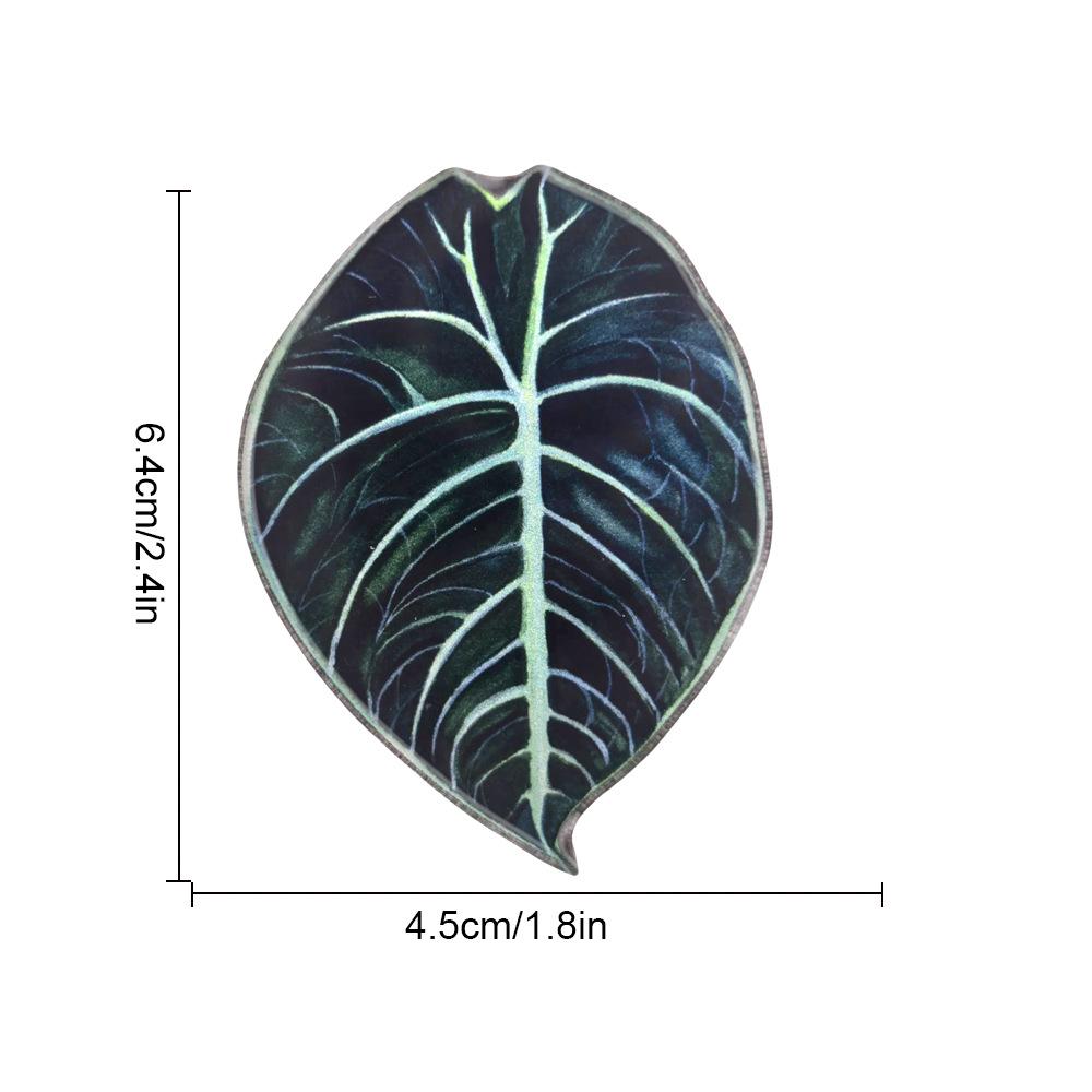 Creative Acrylic Tropical Plant Magnetic Fridge Sticker - Simulation Leaf Design