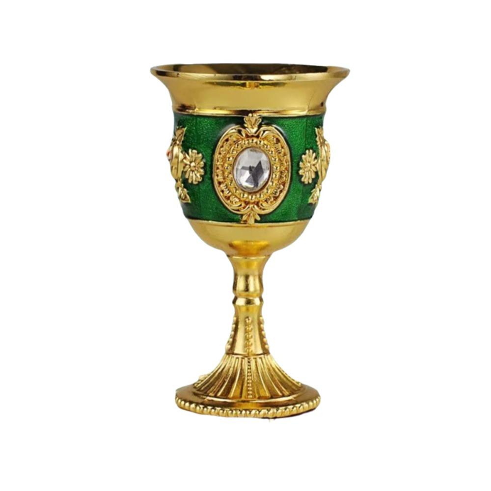 Zinc Zinc Zinc Alloy Spirits Cup Vintage Small Drinking Cup Elegant Medieval Rose Embossed Goblet  Gift