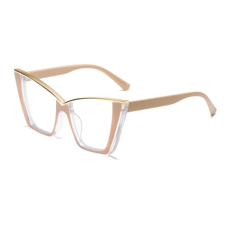 Vintage Cat Eye Optical Frames Women Fashion Oversized Candy Color Rim Glasses Trendy Stylish Blue Light Blocking Eyewear