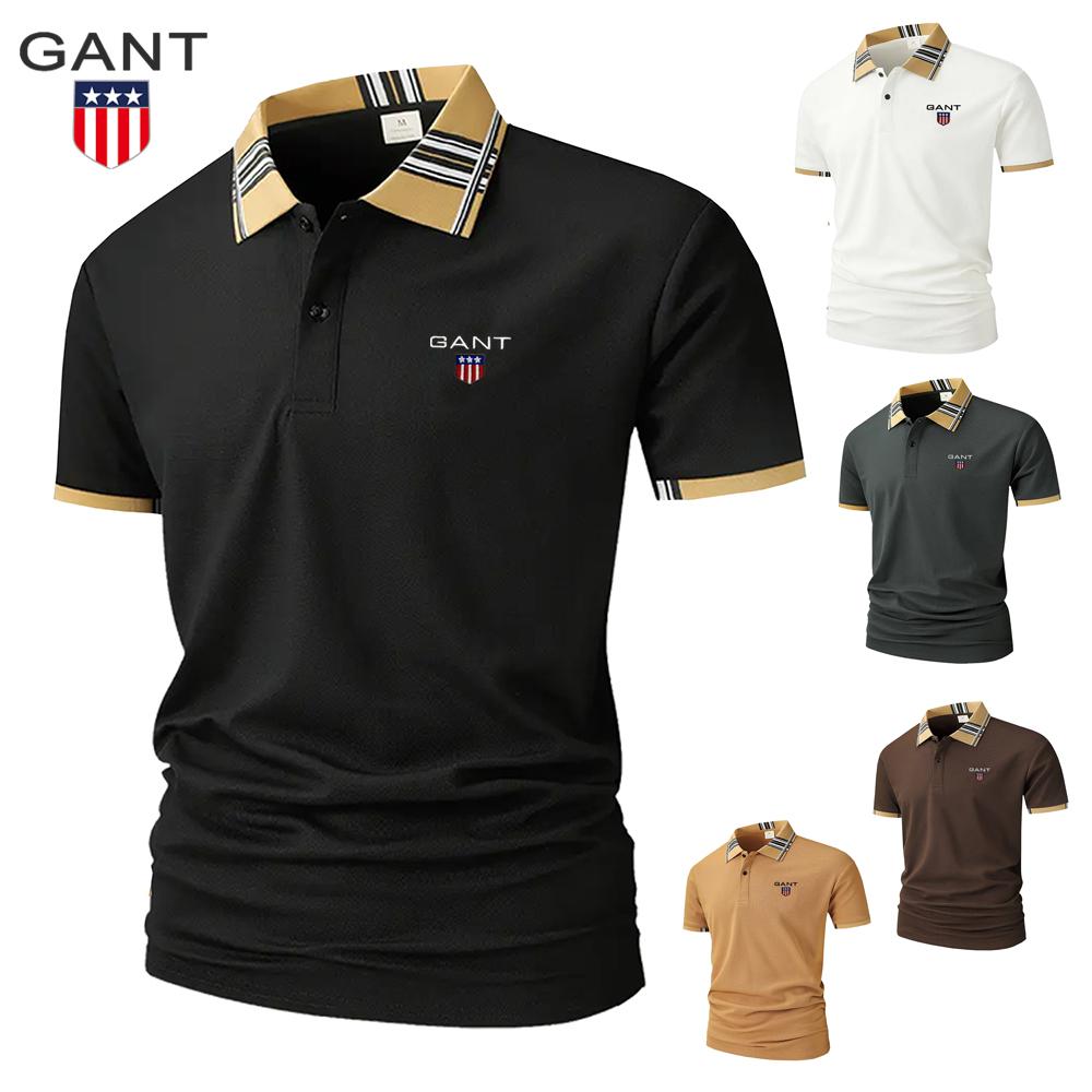 

GANT 2025 Summer Men s New Embroidery Loose Plus-size Business Casual Polo Shirt XXL