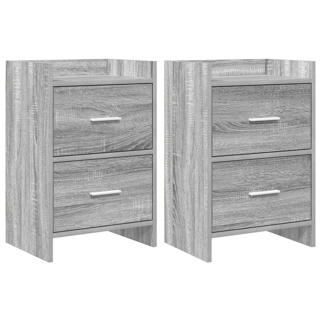 Nightstands 2 pcs Grey Sonoma 40 x 30 x 60 cm Particleboard