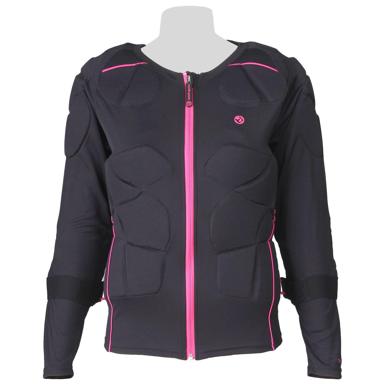

north peak Body Protector Pad Thickness Number of Layers WM for Women s [Maximum 18mm/Maximum 3] NP-1144 BK×PK (M Women)