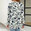 Women's Fashion Casual Long Sleeve Print Round Neck Pullover Top Blouse