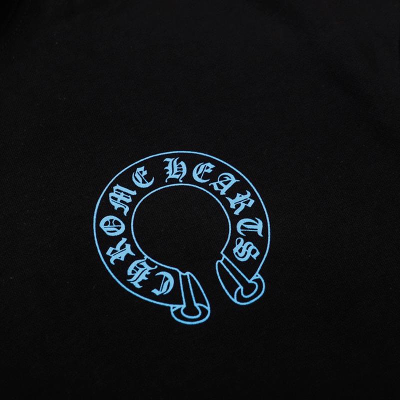 820 CHROME HEARTS 2025 Podzim a Zima Nová Nadměrná Velikost Klasický Styl Logo Mikina s Kapucí, Vhodná pro Páry