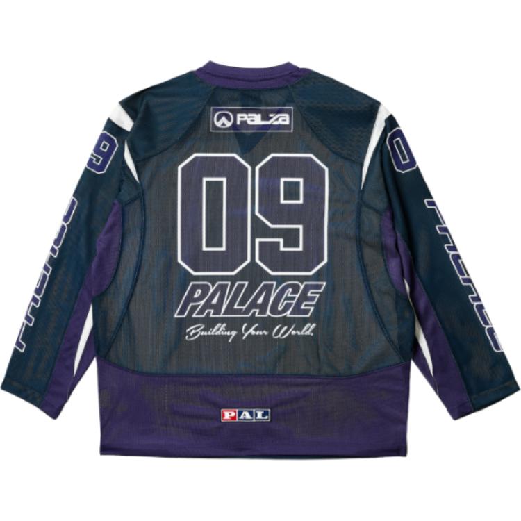 Palace Building Your World Hockey Jersey Purple Unisex Tops P27ES067