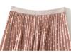 Elegant Polka Dot A-Line Pleated Skirt for Women - 2026 New Style, Casual & Slimming