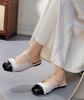 Fashion Elegant Lace Pearl Flat Sandals Women Square Toe Buckle patchwork Mary Jane Shoes Fashion Comfort Luxury Designer Brand Sandals