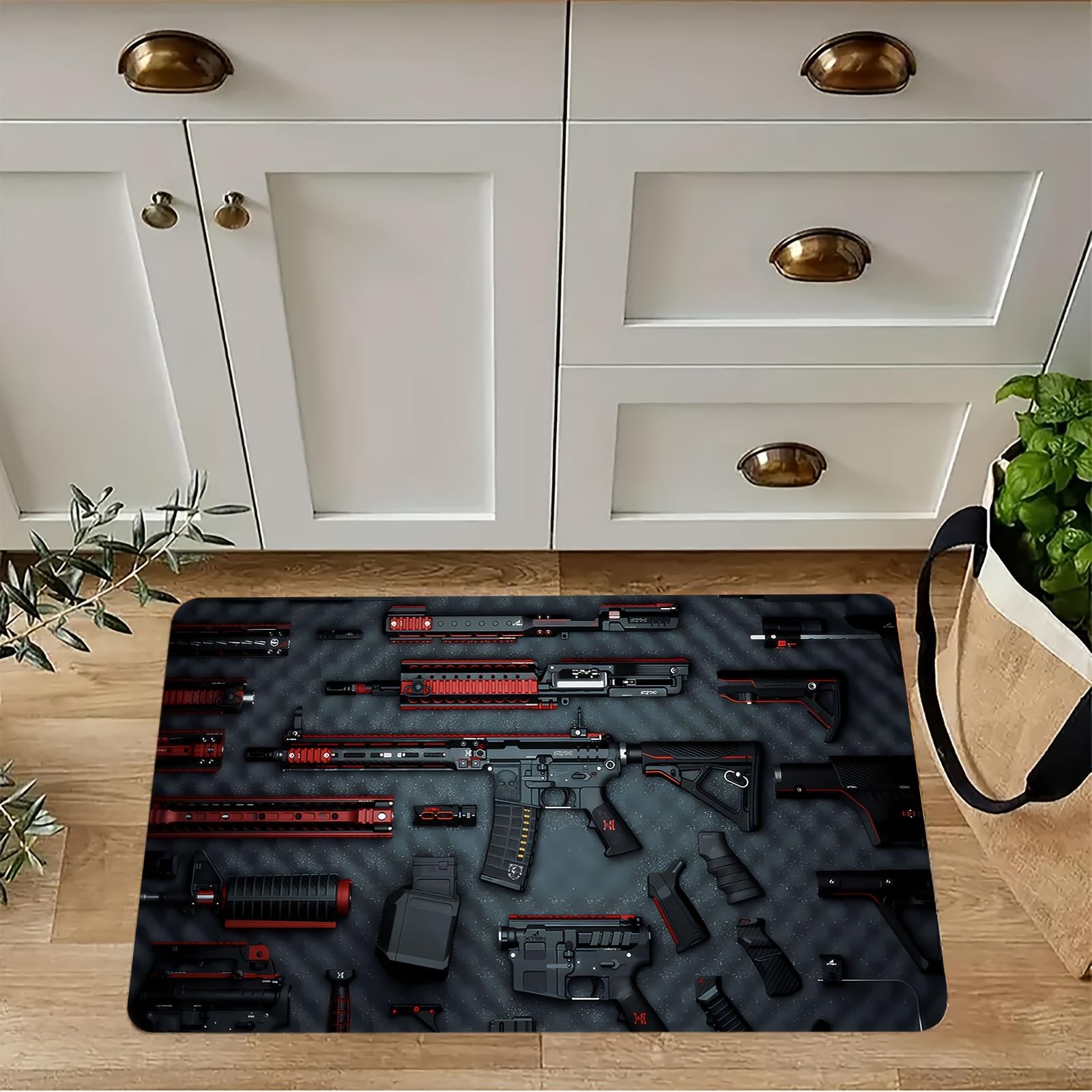 Veelzijdig Tactisch Patroon Vloerkleed, Machine Wasbare Antislip Vloermat voor Keuken Woonkamer Slaapkamer Wasruimte Huisdecoratie 40x60cm