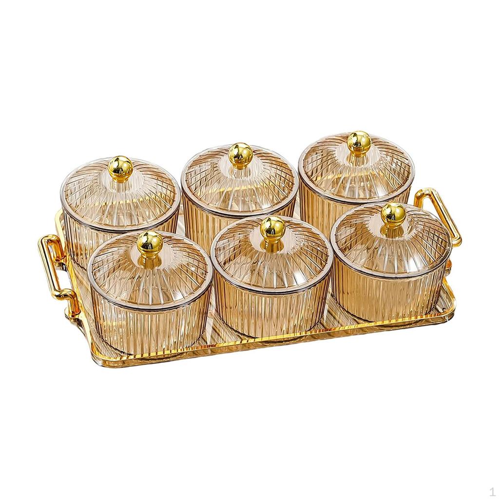 Caddy Serving Platter Condiment Tray,Serving Bowls Cookies Jar,Fruit Snacks for