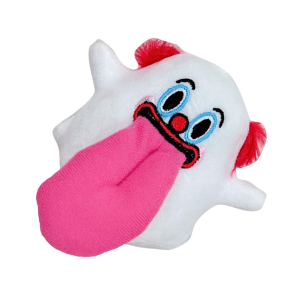 Spitting Tongue Plush Keychain Ornament Cute Little Ghost Hanging Decoration for Backpack Type 1