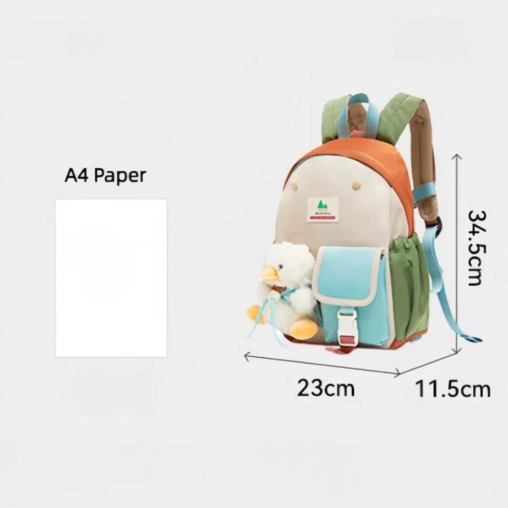 SHUKIKU Doll Backpack, Water-Resistant Backpack, Tomato Milk Yellow, M, 23*11.5*34.5cm