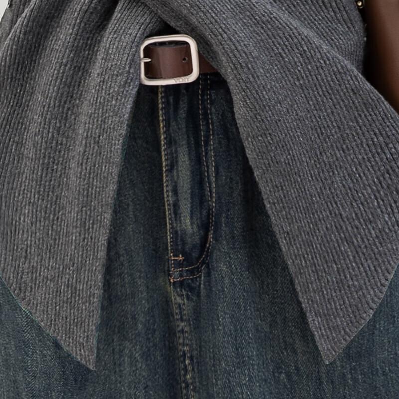 Women's Solid High-Neck Slim Fit Knit Top