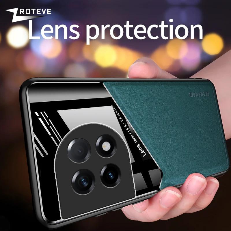 For OnePlus11 Case Zroteve PU Leather Car Magnetic Hard PC Cover For OnePlus 11 11R 12 12R One Plus 10 R 10T OnePlus10 Pro Cases