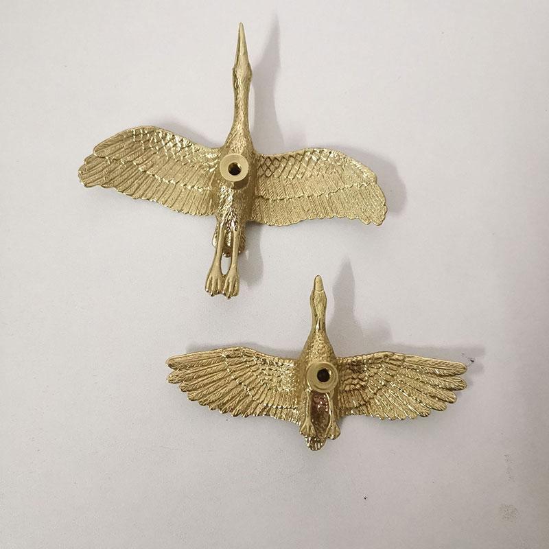 1PC Creative Single Hole Brass Dresser Drawer Pull Wardrobe Cabinet Knob Wild Goose Door Handle