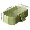 Kids Foldable Baby Bathtub Large Toddler Bath Basin with Drainage System Adjustable Support Angle