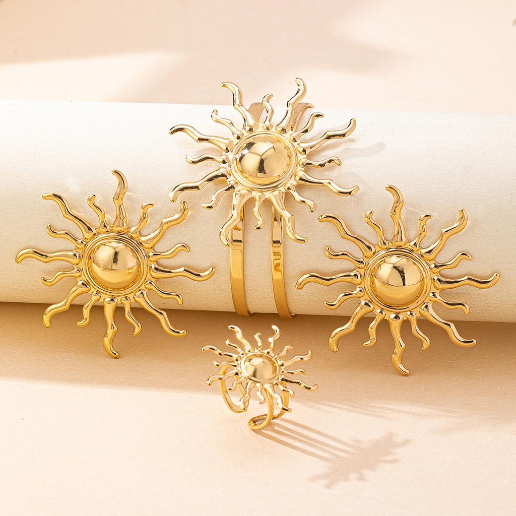 Fashion  Jewelry Set Bracelet Earrings Ring For Women Ladies