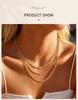 Collar de Cadena para Mujer Impermeable Chapado en Oro Multiestilo Cadena de una Sola Perla Joyería para Superponer Acero Inoxidable Libre de Manchas