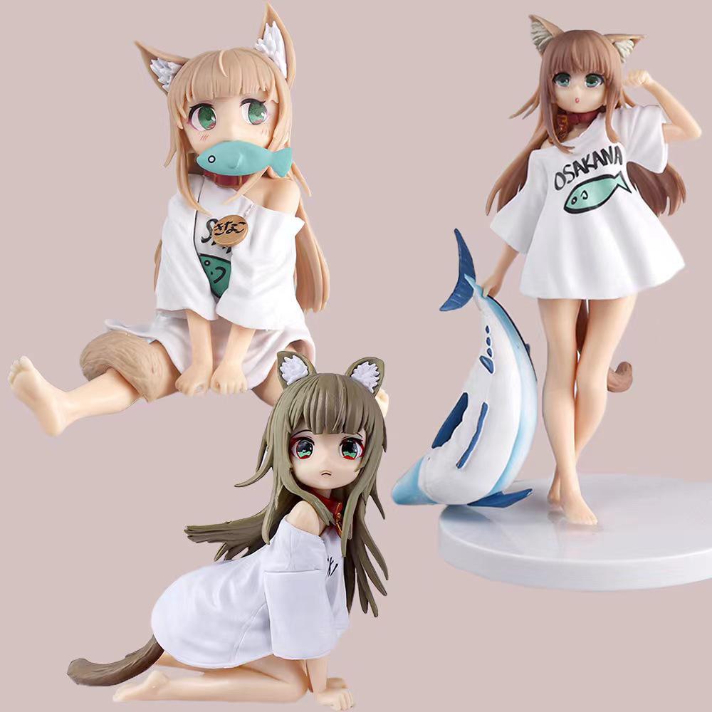 Anime Katze Mädchen Figur: Niedliches Katzen-inspiriertes Sojabohnenmehl-Modell