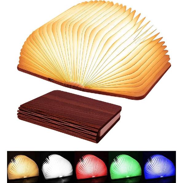 

Деревянный книжный светильник, Модернизированный 5 цветов Креативный светодиодный ночник для книги USB Перезаряжаемый Магнитный складной светильник настроения для дома, офиса, декора библиотеки, подарок 3 Colors