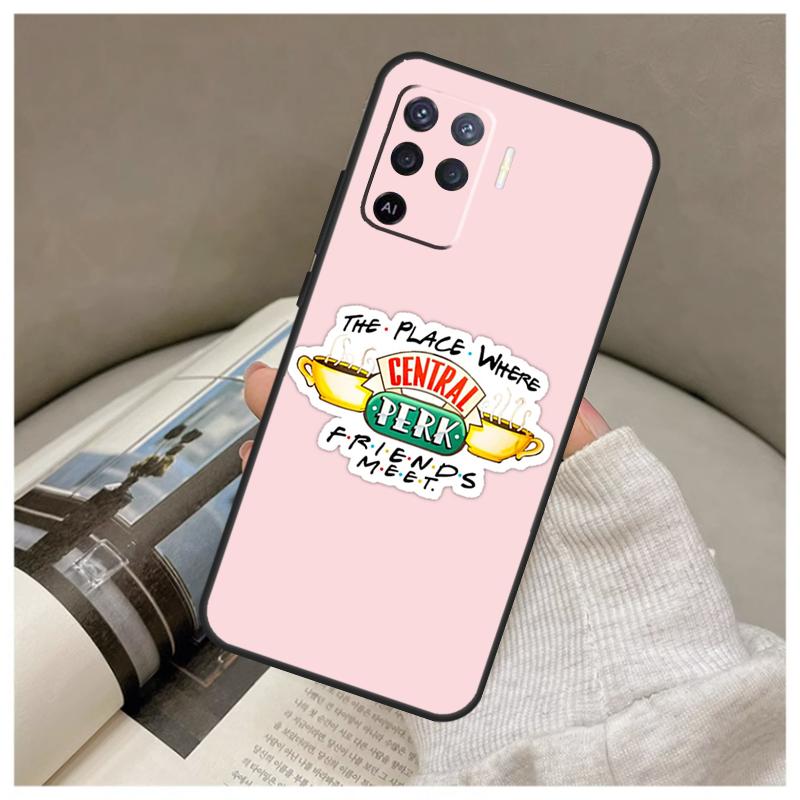 Central Perk Friends Case For Oppo A16 A76 A96 A60 A98 A58 A78 A18 A38 A80 A40 A77 A57 A17 A74 A54 A94 A15 A5 Pro