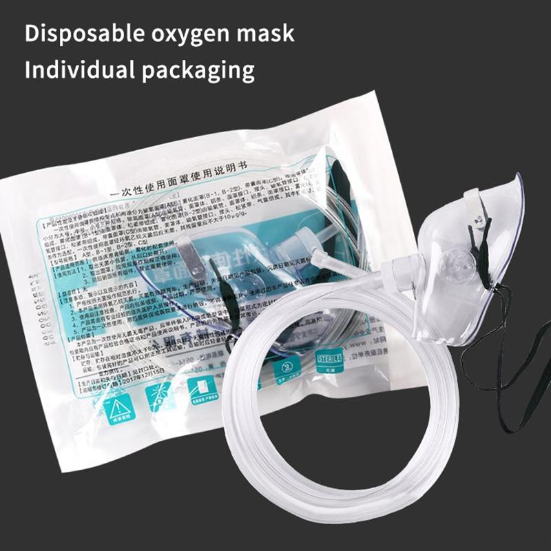 Adult Oxygen Mask With Tube Disposable Face Mask Shield Nebulizer Conduit Adult Oxygen Mask