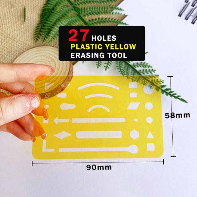 Jinsihou Durable Green Round Oval Geometry Template Ruler for Architectural Drawing and Furniture Design Resin Measuring Ruler