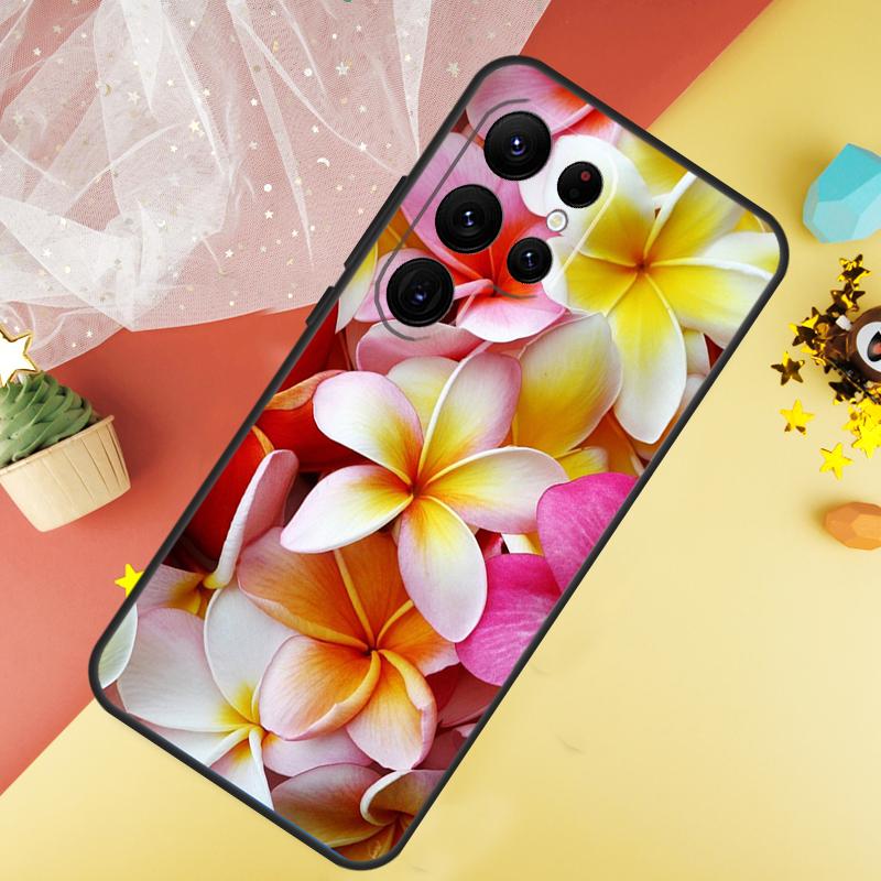 Tropical Paradise Hawaiian Flower Case For Samsung Galaxy S24 S23 S22 Ultra S21 S20 FE Note 20 Note 10 S8 S9 S10 Plus Cover