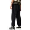 Li Ning Sports Lifestyle Series Solid Color Loose Mid Waist Drawstring Warm Fleece Cuffed Knitted Sweatpants Men Bottoms Black AKLU631-2