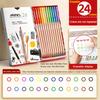 24/36/48pcs Erasable Colored Pencils for Students Artists Art Drawing Coloring School Supplies Erasable Colorful Pen Stationery