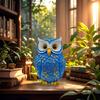 Festives Owl Sculpture Resin Bird Small Figurine Ornament for Christmas Birthday Home Office Desktop Bookshelf Decors
