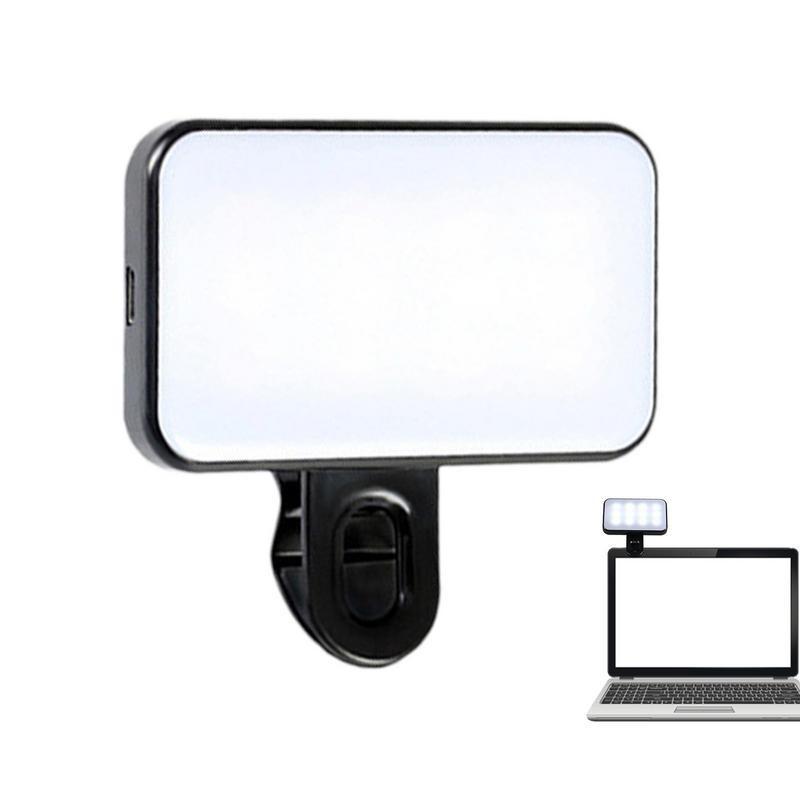 Luminozitate reglabilă pentru computer, lentile de conferință, lumină de umplere, lampă de machiaj reîncărcabilă cu lumină de umplere selfie pentru telefon mobil