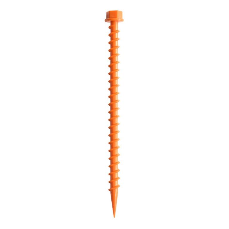 10Pcs Plastic Pegs Ground, Tent Hard Ground Pegs, Screw in Tent Pegs for Camping